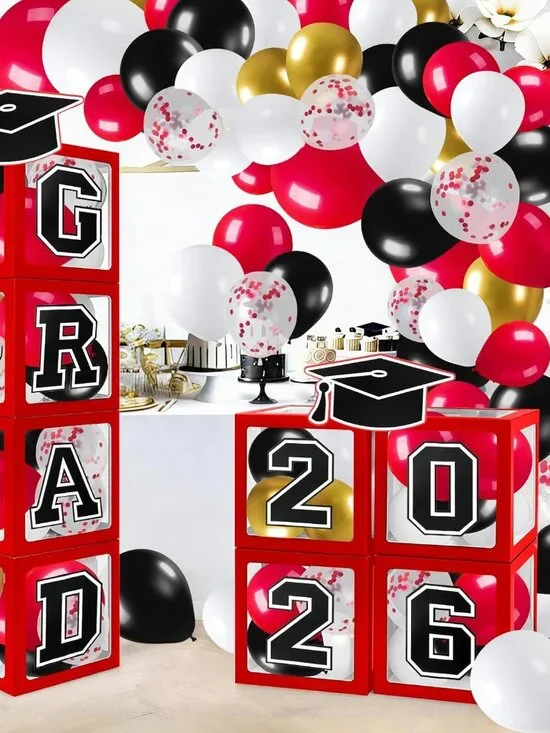 Graduation Decorations 2026 Graduation Party Decorations Set of 4 Boxes with 129 - Picture 1 of 6